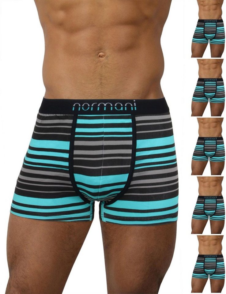 normani Retro Boxer 6 Stück Retro Boxershorts aus Baumwolle Unterhose aus atmungsaktiver Baumwolle von normani