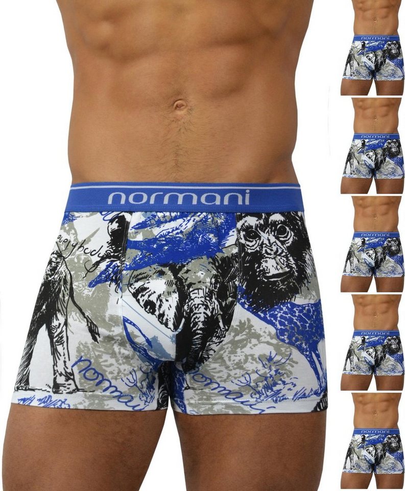 normani Retro Boxer 6 Stück Retro Boxershorts aus Baumwolle Unterhose aus atmungsaktiver Baumwolle von normani