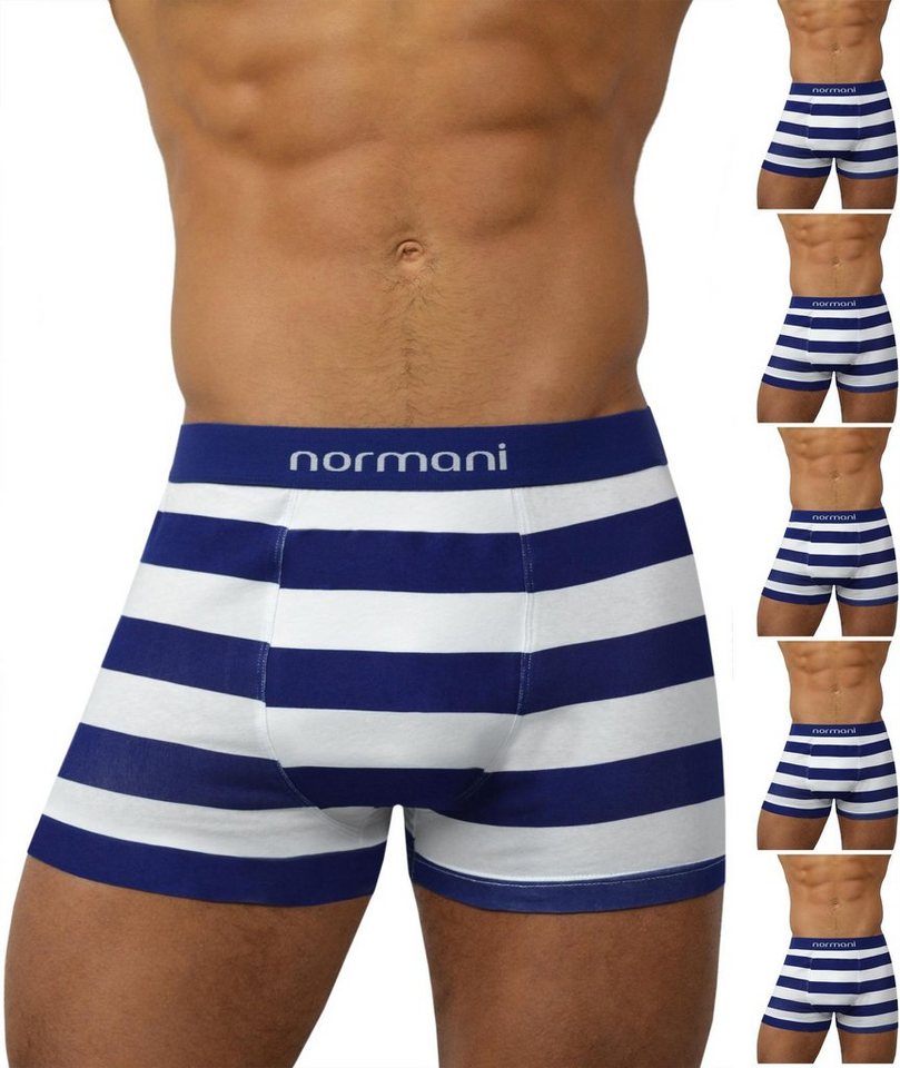 normani Retro Boxer 6 Stück Retro Boxershorts aus Baumwolle Unterhose aus atmungsaktiver Baumwolle von normani