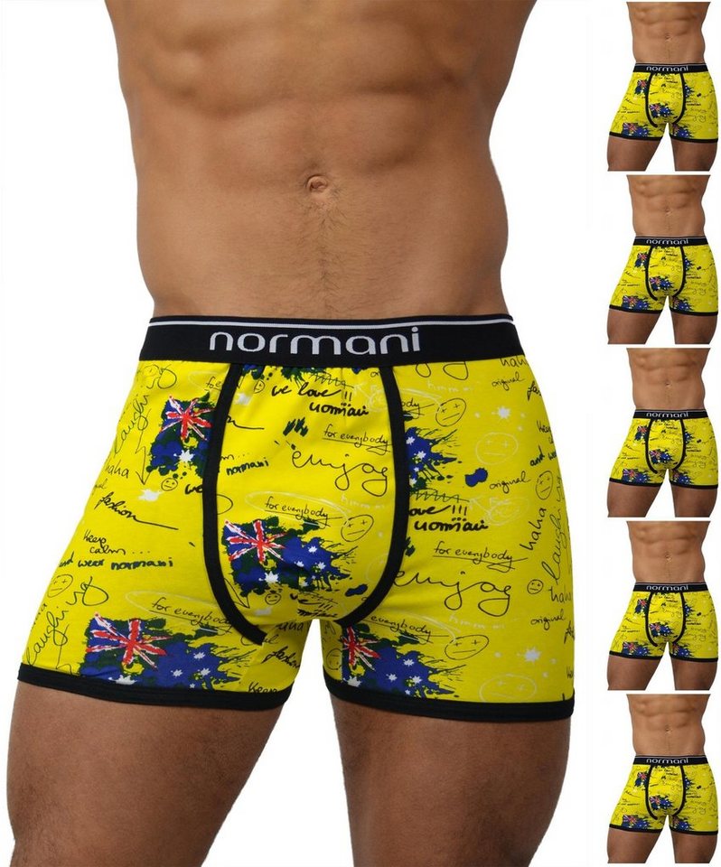 normani Retro Boxer 6 Stück Retro Boxershorts aus Baumwolle Unterhose aus atmungsaktiver Baumwolle von normani