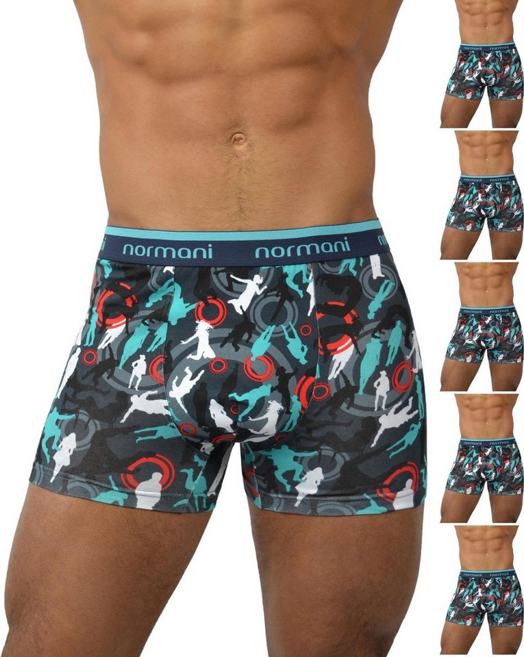 normani Retro Boxer 6 Stück Retro Boxershorts aus Baumwolle Unterhose aus atmungsaktiver Baumwolle von normani