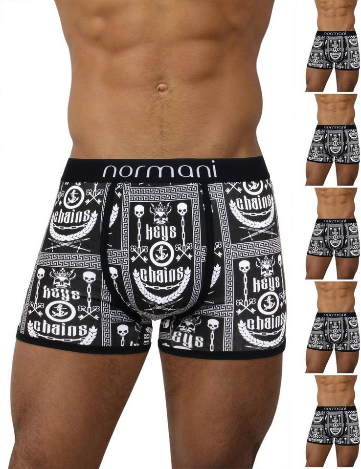 normani Retro Boxer 6 Stück Retro Boxershorts aus Baumwolle Unterhose aus atmungsaktiver Baumwolle von normani