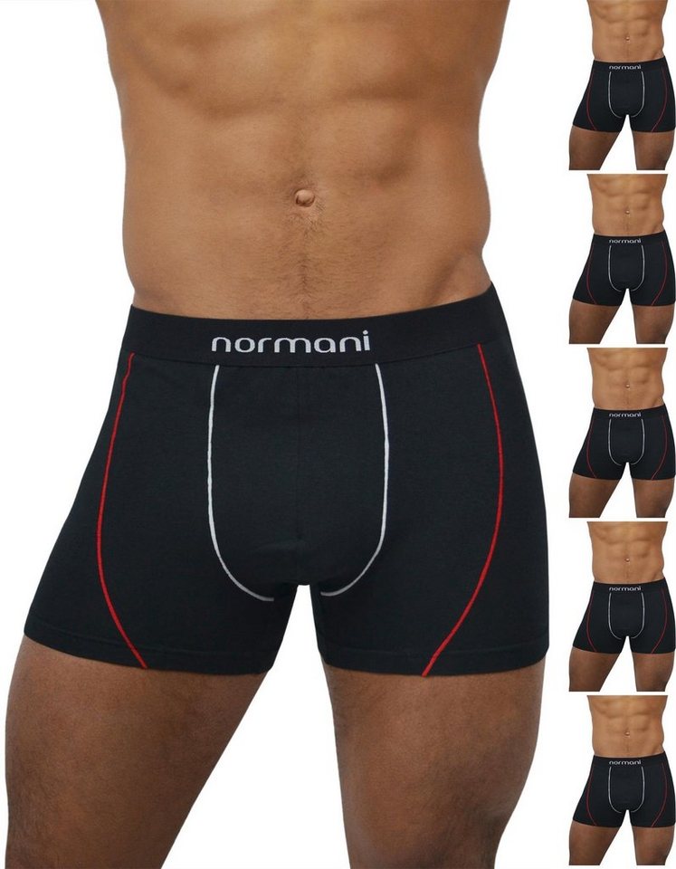 normani Retro Boxer 6 Stück Retro Boxershorts aus Baumwolle Unterhose aus atmungsaktiver Baumwolle von normani