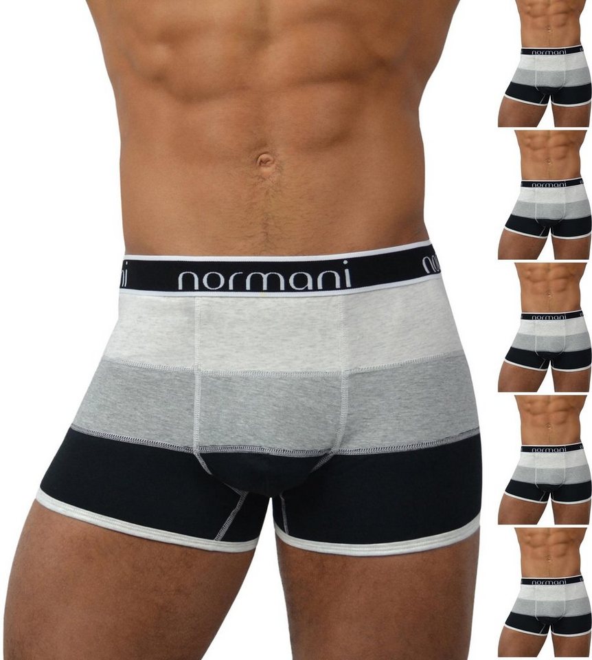 normani Retro Boxer 6 Stück Retro Boxershorts aus Baumwolle Unterhose aus atmungsaktiver Baumwolle von normani