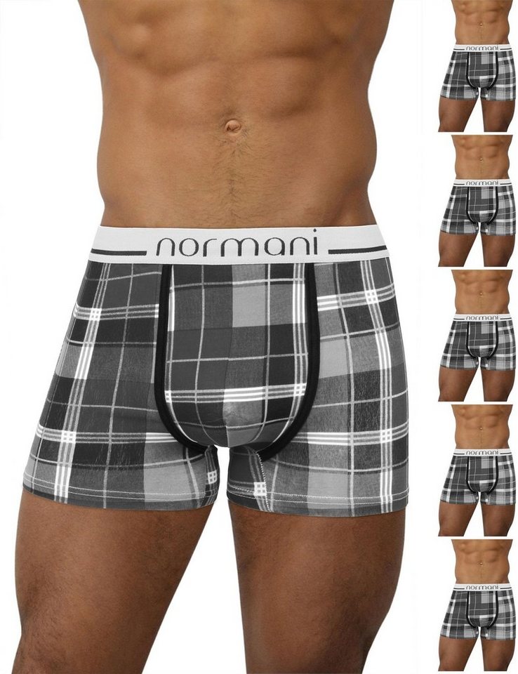 normani Retro Boxer 6 Stück Retro Boxershorts aus Baumwolle Unterhose aus atmungsaktiver Baumwolle von normani