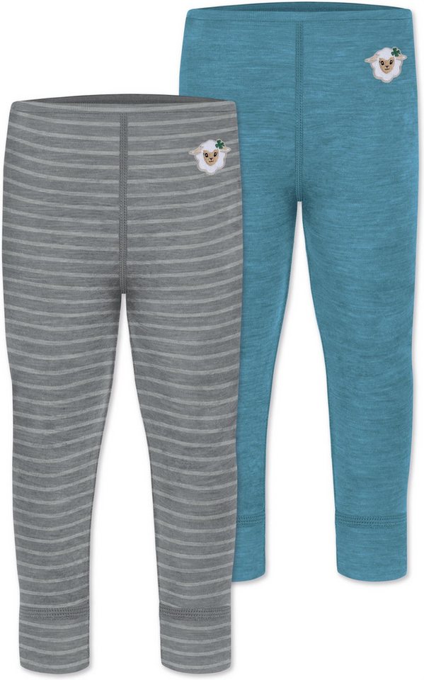 normani Slip 2er Pack Baby Merino Hose „Tutira" Lange Thermohose Leggings Wollhose Merinohose aus 100 % Merinowolle von normani