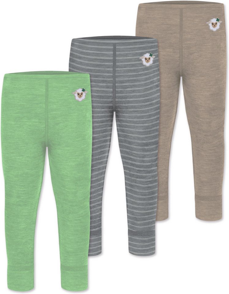 normani Slip 3er Pack Baby Merino Hose Unterhose „Tutira“ lange Unterhose Babyhose Leggings Thermounterhose aus Merinowolle von normani