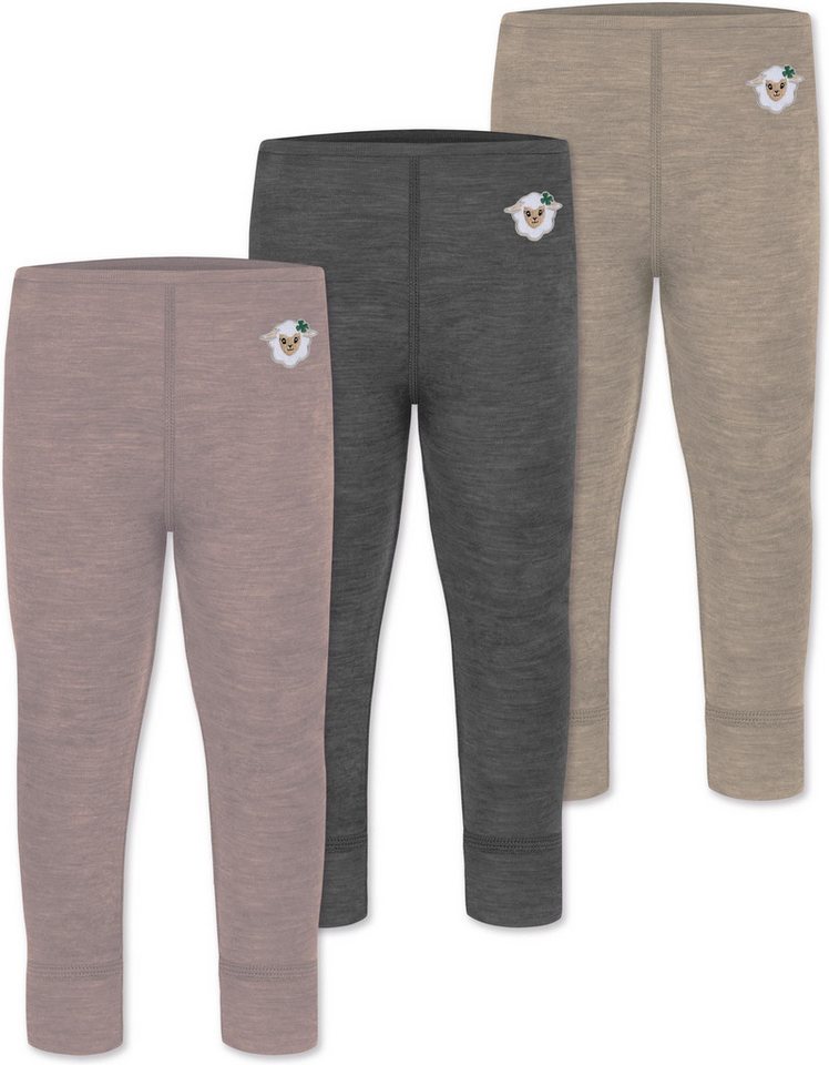 normani Slip 3er Pack Baby Merino Hose Unterhose „Tutira“ lange Unterhose Babyhose Leggings Thermounterhose aus Merinowolle von normani