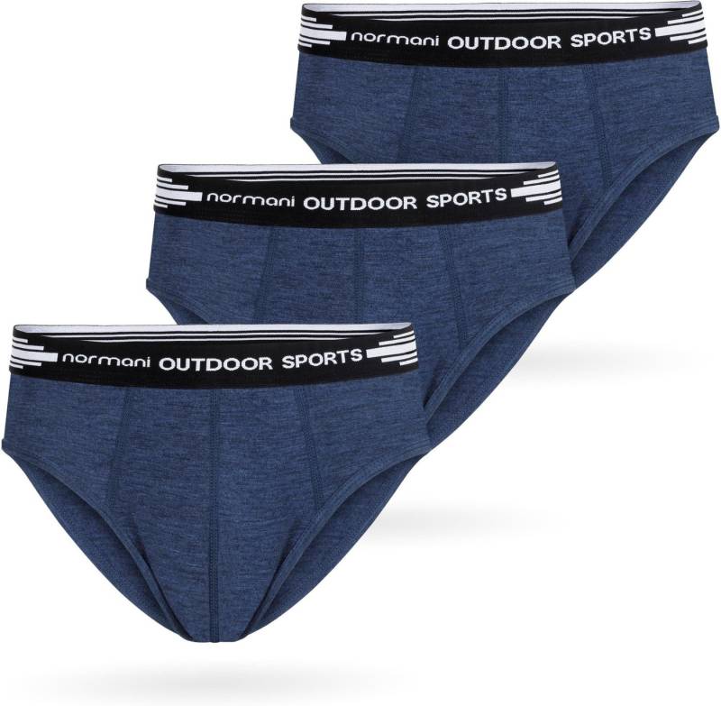 normani Slip 3er Pack Herren Merino Slip Unterhose Unterwäsche Retroshorts atmungsaktive Boxershorts von normani