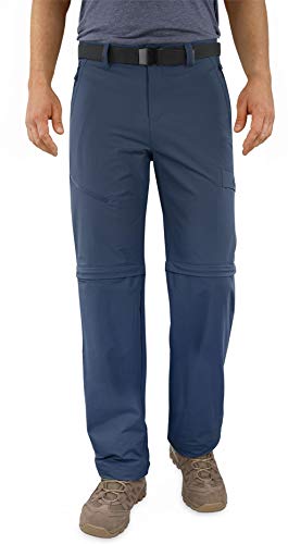 normani Softshellhose Herren Zip-Off-Funktion 2in1 Stretch Sommerhose mit 50+ UV-Schutz für Herren -abtrennbares Hosenbein Farbe Marine Größe L von normani