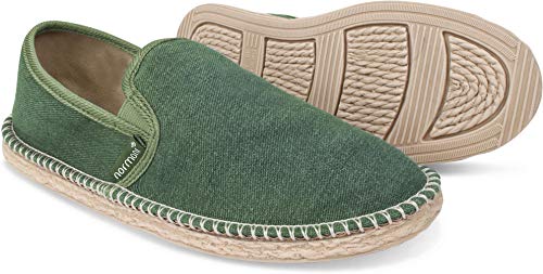 normani Sommer Schuhe - Klassische Espadrillas - Flache Stoffschuhe - Freizeitschuhe für Damen und Herren [Gr. 36-46] Farbe Khaki Style 1 Größe 36 von normani