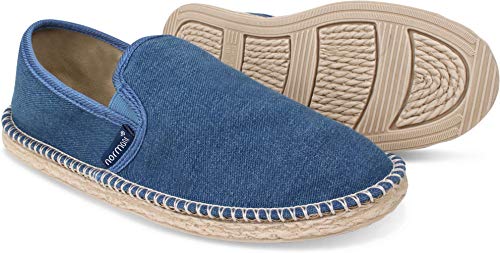 normani Sommer Schuhe - Klassische Espadrillas - Flache Stoffschuhe - Freizeitschuhe für Damen und Herren [Gr. 36-46] Farbe Navy Style 1 Größe 37 von normani