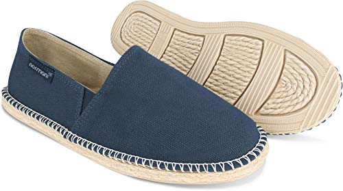 normani Sommer Schuhe - Klassische Espadrillas - Flache Stoffschuhe - Freizeitschuhe für Damen und Herren [Gr. 36-46] Farbe Navy Style 2 Größe 37 von normani