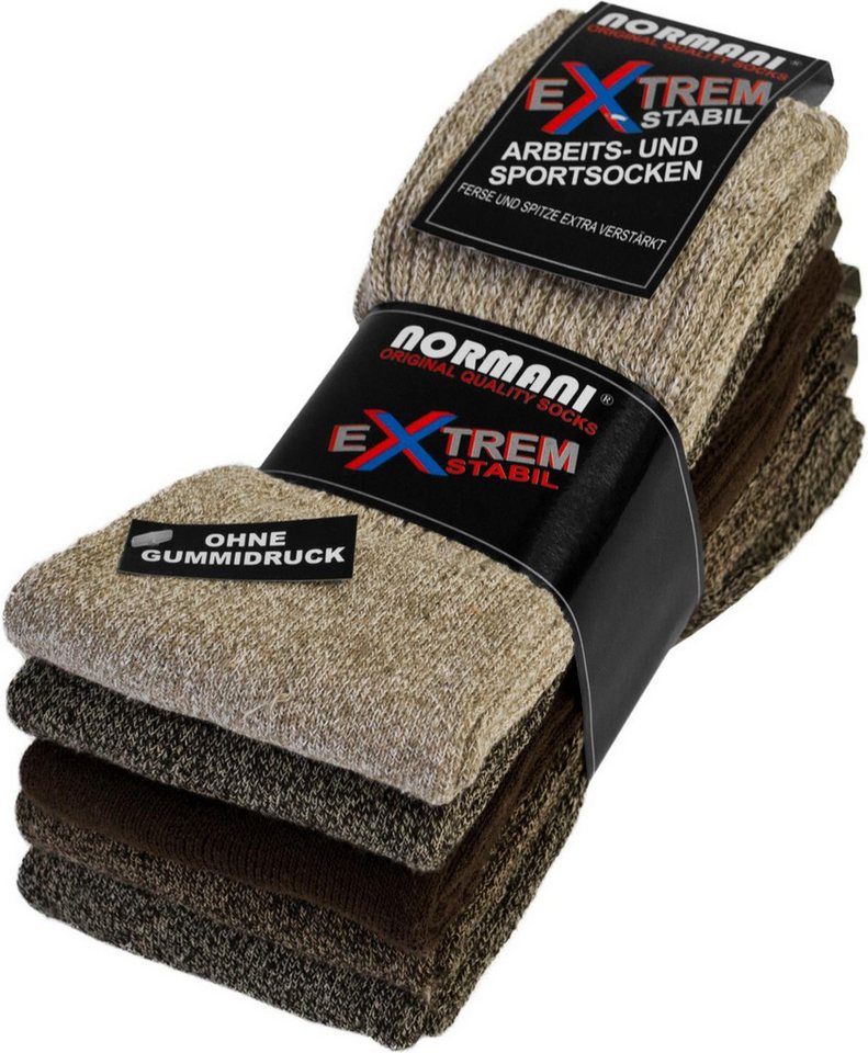 normani Sportsocken 10 Paar Extrem Stabile Arbeits & Sportsocken (Set, 5 Paar) Robuste socken aus atmungsaktiver Baumwolle von normani