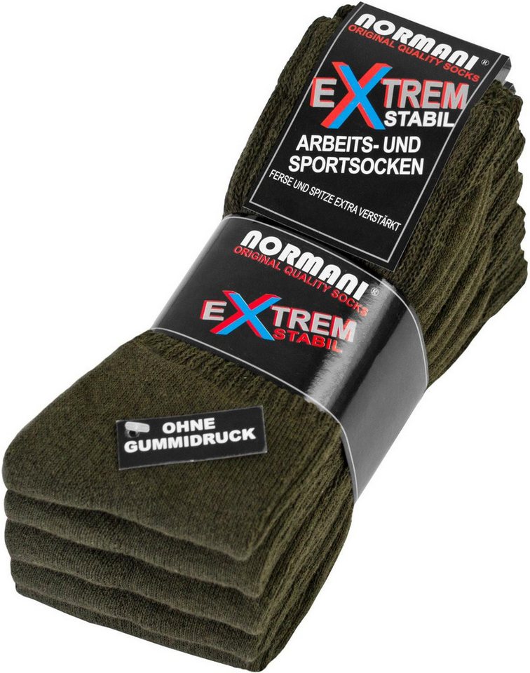 normani Sportsocken 10 Paar Extrem Stabile Arbeits & Sportsocken (Set, 5 Paar) Robuste socken aus atmungsaktiver Baumwolle von normani