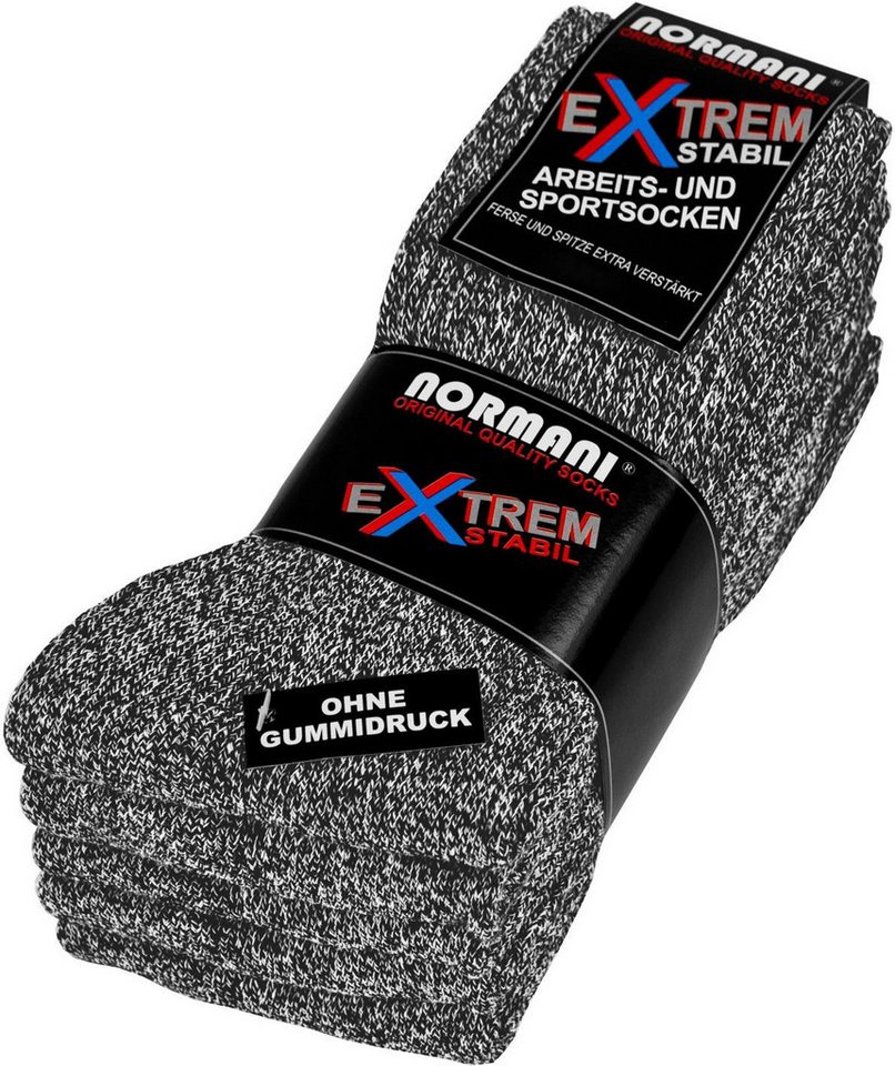 normani Sportsocken 10 Paar Extrem Stabile Arbeits & Sportsocken (Set, 5 Paar) Robuste socken aus atmungsaktiver Baumwolle von normani