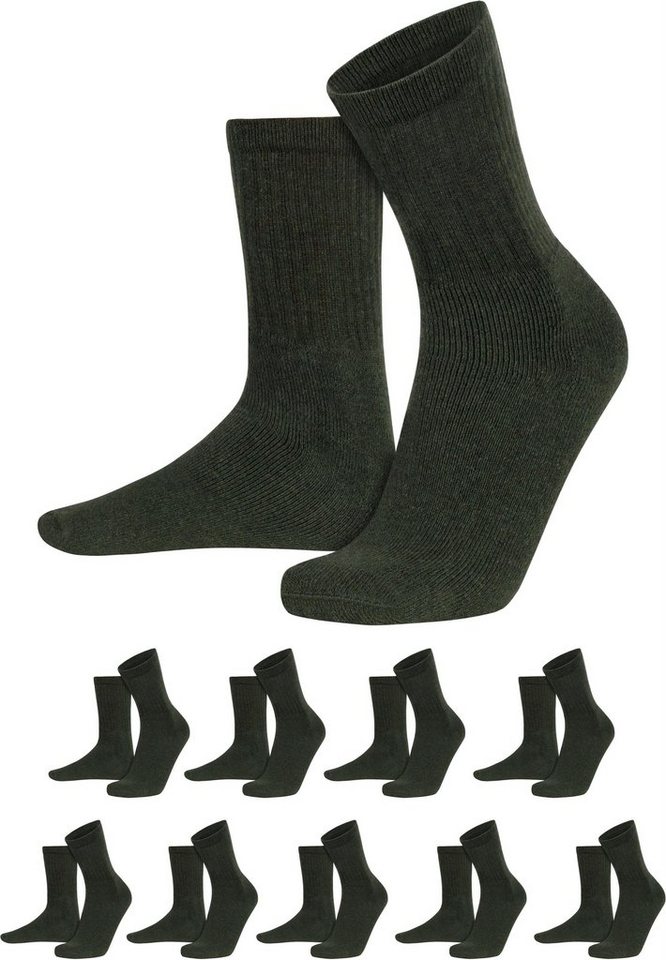 normani Sportsocken 10 Paar Outdoor-Socken ARMY (10er-Set, 10 Paar) nicht einlaufend oder filzend von normani