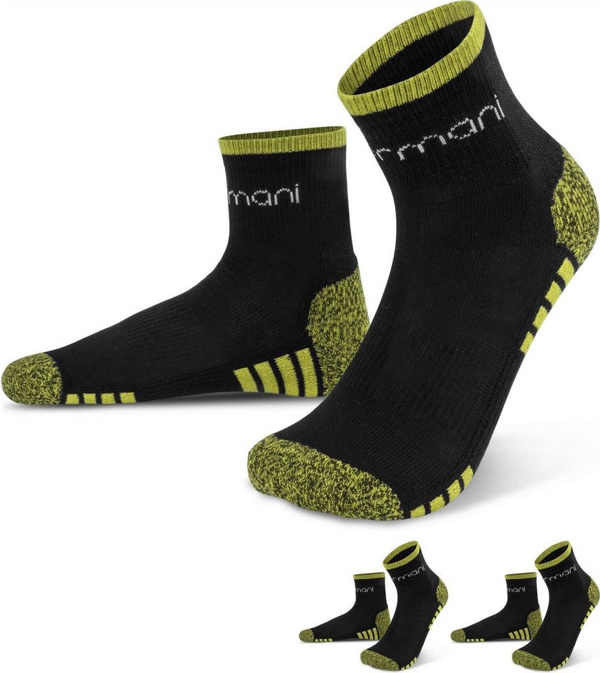 normani Sportsocken 3 Paar Kurzschaft-Funktionssocken mit Frotteesohle (3 Paar) kurzer Schaft mit elastischem Aktivbund von normani