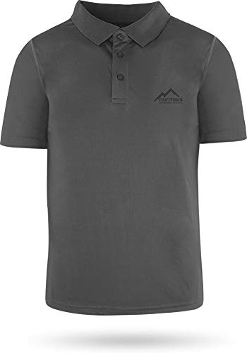 normani Sportswear Funktions-Sport Poloshirt Sporthemd für Herren mit Cooling-Material und Sonnenschutz-30+ Farbe Grau Größe XL von normani