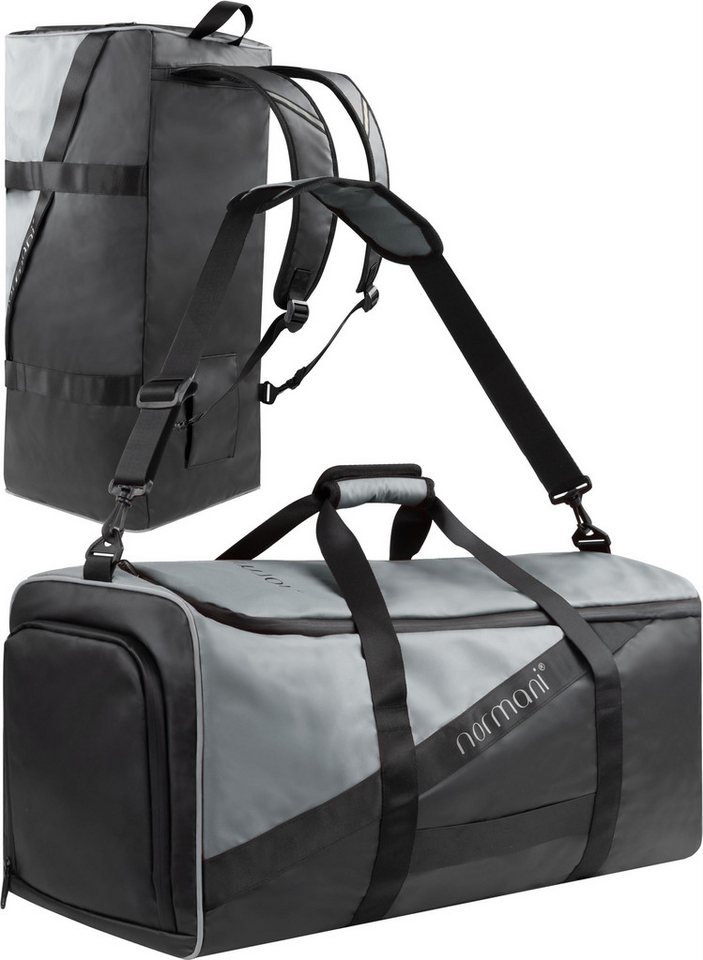 normani Sporttasche Reisetasche mit Rucksackfunktion 120 Liter, Trainingstasche mit Schultergurten von normani