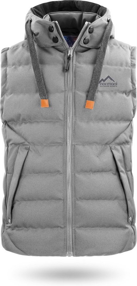 normani Steppweste Herren Winter-Steppweste Yuquot Wattierte Winterweste Bodywarmer Outdoor Weste mit Kapuze von normani