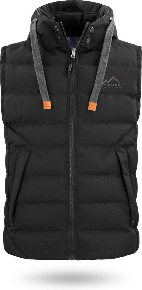 normani Steppweste Herren Winter-Steppweste Yuquot Wattierte Winterweste Bodywarmer Outdoor Weste mit Kapuze von normani