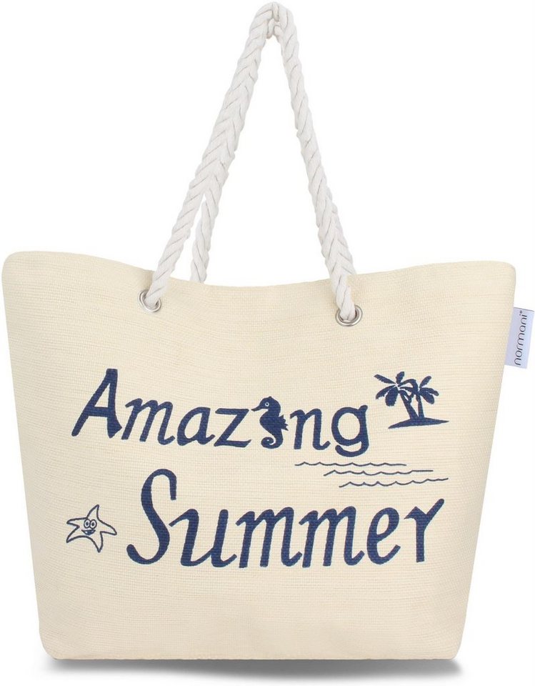 normani Strandtasche Bequeme Sommer-Umhängetasche, Strandtasche, Schultertasche als Henkeltasche tragbar von normani