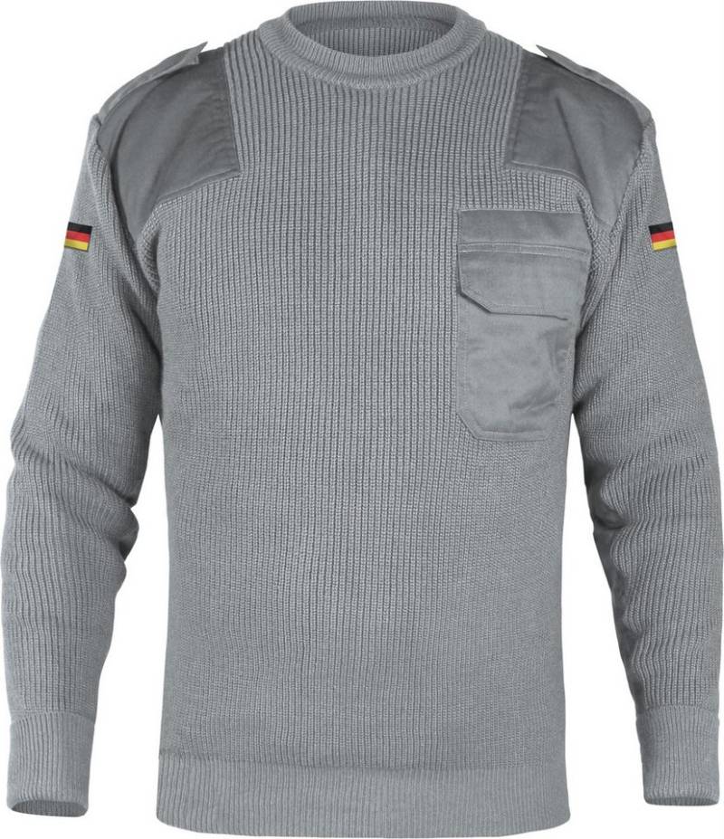 normani Strickpullover Herren BW-Pullover Dörentrup Bundeswehr Pullover Strickpullover aus Schurwolle mit Deutschlandfahne von normani