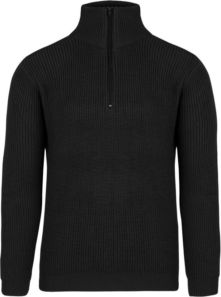 normani Strickpullover Herren Troyer-Pullover mit RV-Kragen Tintrup Bundeswehr Winterpullover BW Langarm Marinepullover Strickpullover von normani
