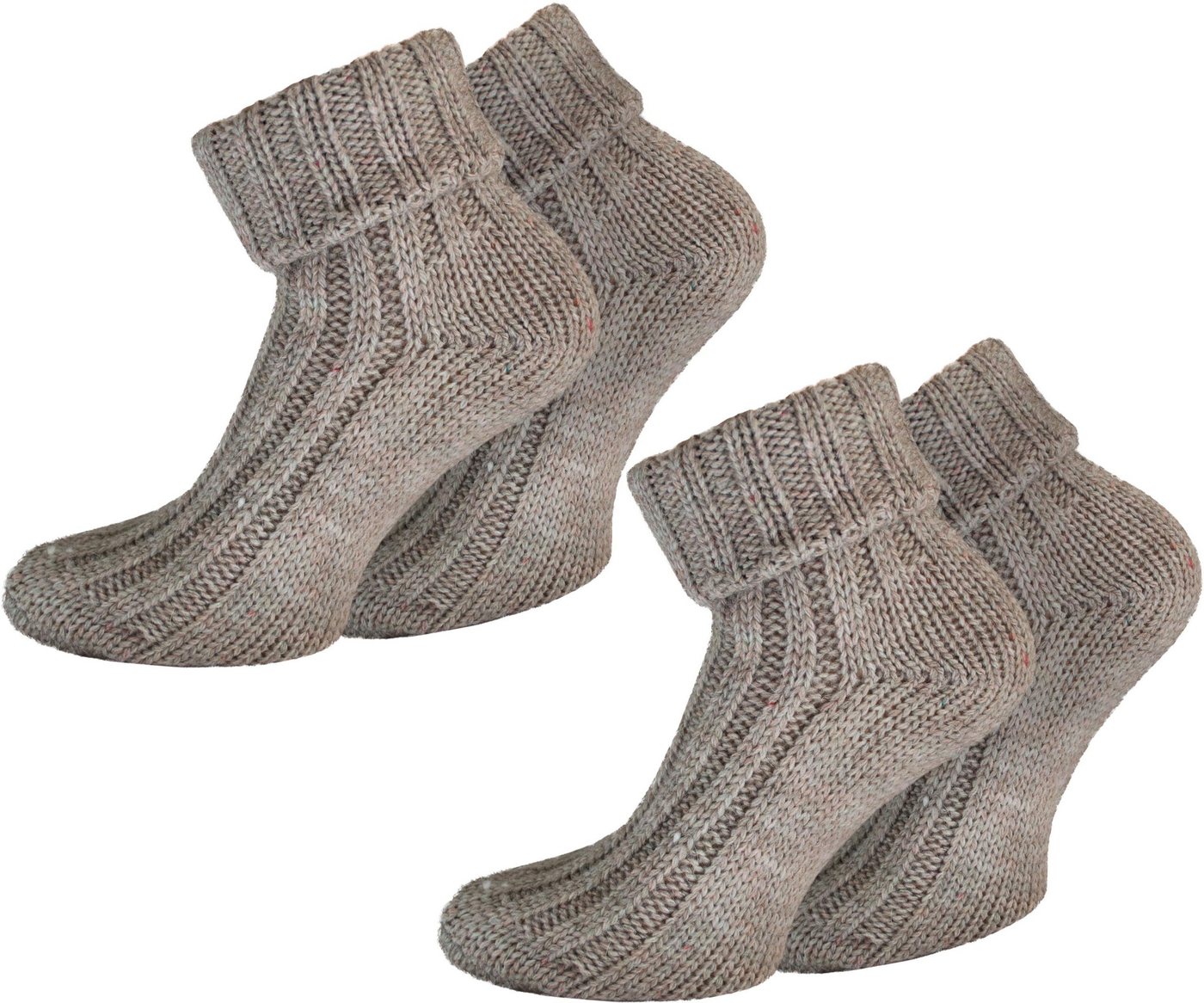 normani Thermosocken 2 Paar Alpaka-Socken mit Umschlag (Set, 2-Paar, 2 Paar) hochwertige Alpaka-Wolle von normani