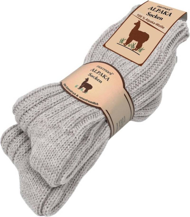 normani Thermosocken 2 Paar Alpaka-Socken mit Wolle (Set, 2 Paar) hochwertige Alpaka-Wolle von normani