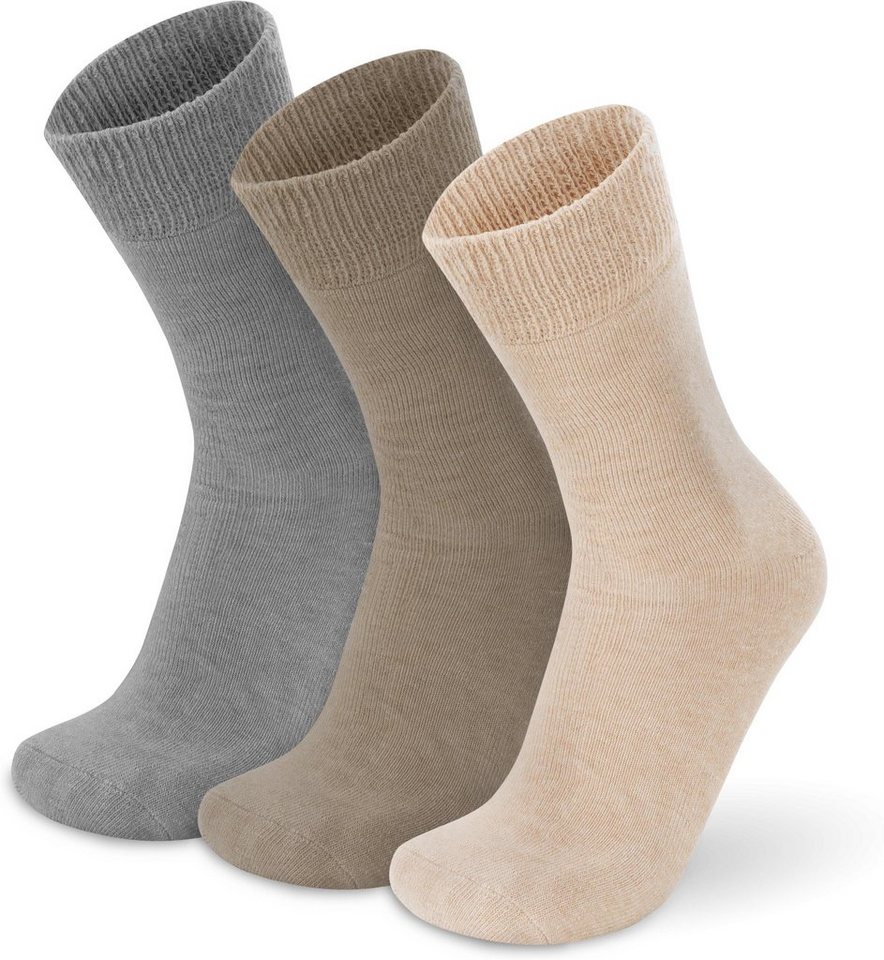 normani Thermosocken 3 Paar Alpaka-Vollplüschsocken (3 Paar) extra weiches Bündchen, extrem warm von normani