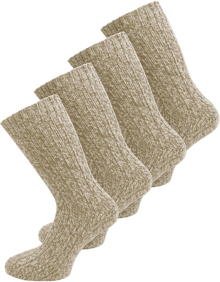 normani Thermosocken 4 Paar Norweger-Socken mit Wolle (4 Paar) natürlich warm von normani