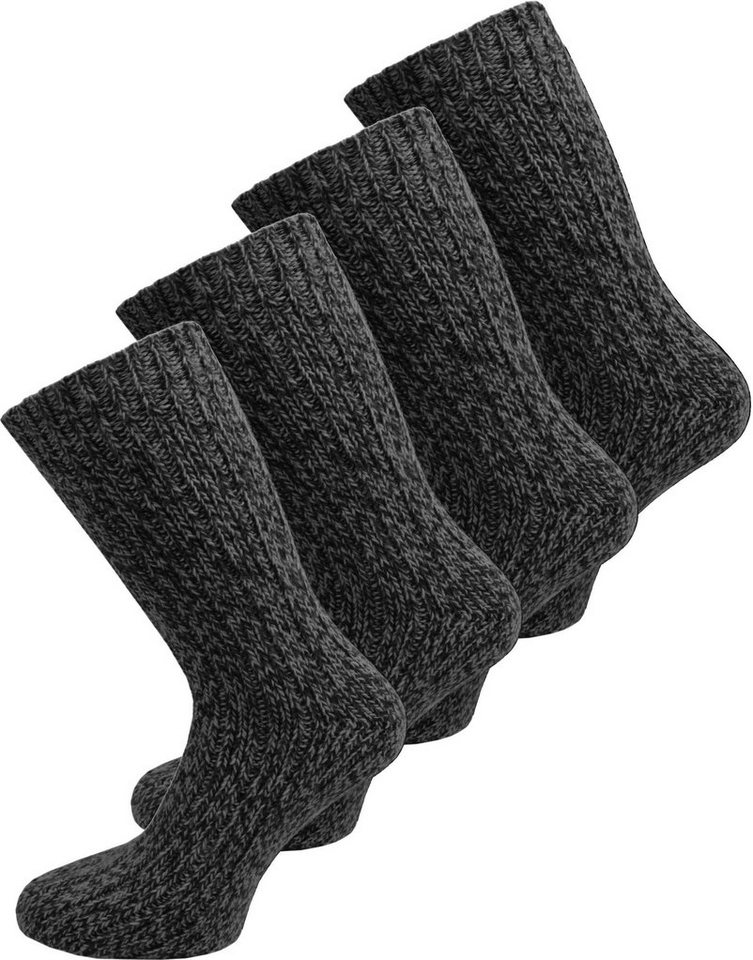 normani Thermosocken 4 Paar Norweger-Socken mit Wolle (4 Paar) natürlich warm von normani