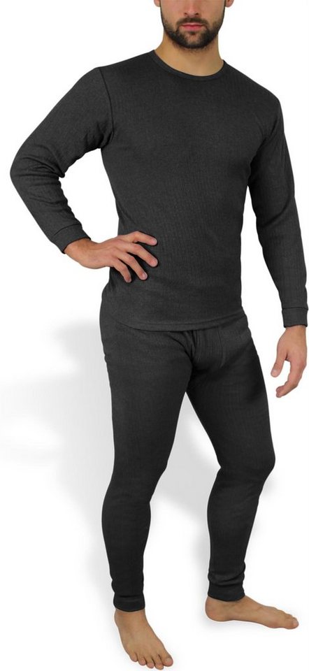 normani Thermounterhemd Thermo Unterwäsche Garnitur Herren Thermowäsche-Set Langarmshirt und Hose Skiunterwäsche Sportuntertwäsche Winter Unterwäsche von normani