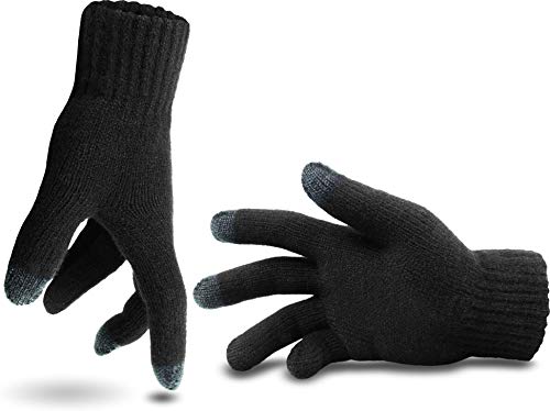 normani Touchscreen Winter Strickhandschuhe für Herren und Damen - geeignet für kapazative Touchscreens iPad, iPhone, Samsung Galaxy usw. Größe Small/Medium von normani