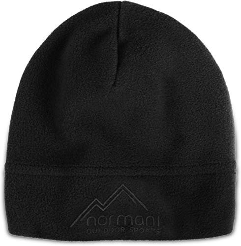 normani Trendige Winter- & Skimütze aus Mikrofleece Farbe Black von normani
