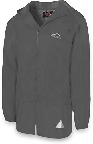 normani Ultraleichte Regenjacke Windjacke 5000 mWS mit Netzfutter und 2 abgedeckten Einschubtaschen für Erwachsene Farbe Grau Größe XL von normani