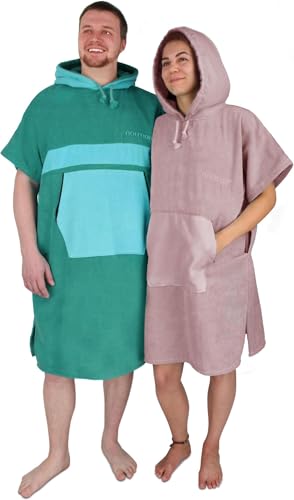 normani Unisex Badeponcho für Erwachsene | Handtuch-Poncho | Umzieh-Hilfe - Strand-Bademantel für Damen undund Herren aus 100% Baumwolle Farbe Blau Größe 174-199 cm von normani