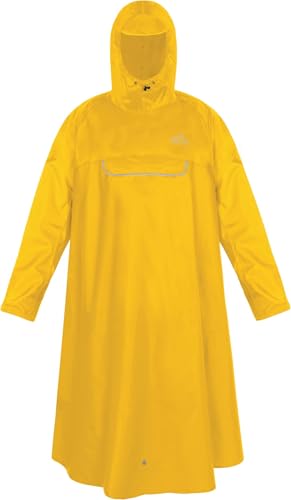 normani Unisex Regenponcho EXTRA Lang mit Ärmeln und Brusttasche für Damen und Herren - Brusttasche und 3M™ Scotchlite™ Reflektor - 100% Winddicht - 100% Wasserdicht Farbe Gelb Größe S/M von normani