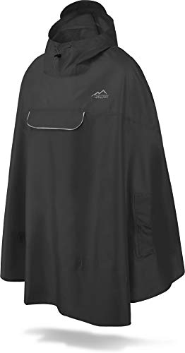 normani Unisex Regenponcho - Wind und Wasserdicht mit Bauchtasche, 3M Refelktoren und seitlichen Eingriffen Farbe Dunkel-Schwarz Größe XXL-3XL normani Unisex Regenponcho - Wind und Wasserdicht mit Bauchtasche, 3M Refelktoren und seitlichen Eingriffen Farbe Dunkel-Schwarz Größe XXL-3XL von normani