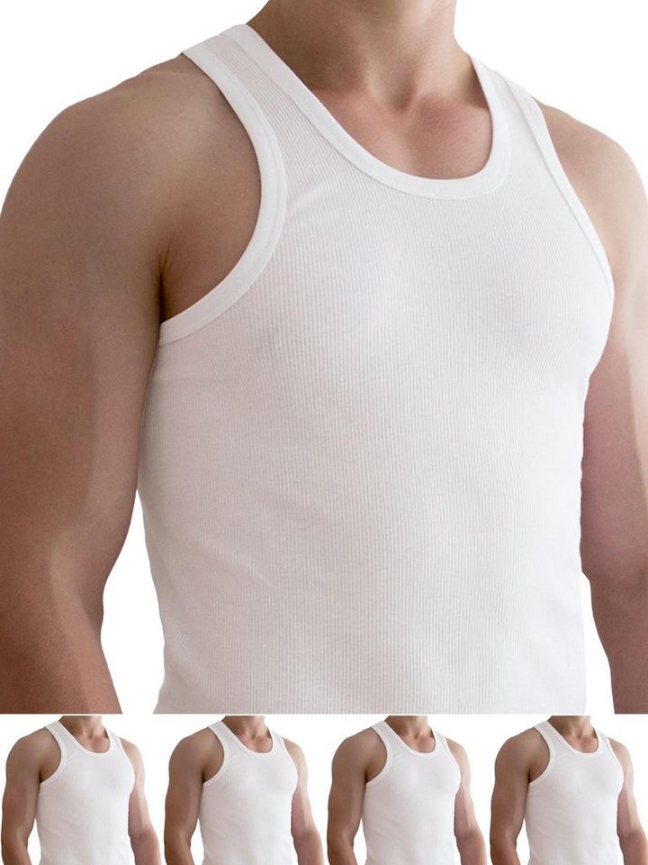 normani Unterhemd 5 Stück Herren-Unterhemd Doppelripp mit Doppelrippung von normani