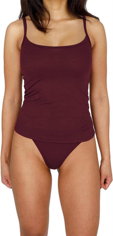 normani Unterhemd Damen Merino Top mit Spagettiträgern Kyneton Merino Top ärmelloses Shirt Unterwäsche aus 100% Bio-Merinowolle von normani