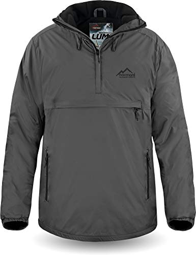 normani Wasserdichter Windbreaker mit Fleecefutter bis -20°C Winter-Anorak gefüttert für Damen und Herren von S-4XL - 11.000 mm Wassersäule Farbe Dunkelgrau Größe S/48 von normani