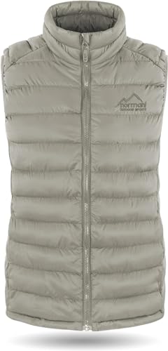 normani Wattierte Steppweste für Damen Winterweste Bodywarmer Sportweste mit Stehkragen und Seitentaschen - WINDDICHTE Outdoor-Weste Ärmellose Übergangsweste Farbe Creme Größe XL von normani