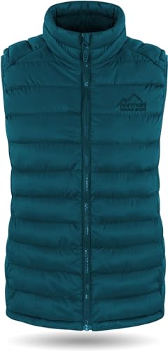 normani Wattierte Steppweste für Damen Winterweste Bodywarmer Sportweste mit Stehkragen und Seitentaschen - WINDDICHTE Outdoor-Weste Ärmellose Übergangsweste Farbe Dunkelblau Größe XXL von normani