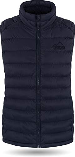 normani Wattierte Steppweste für Damen Winterweste Bodywarmer Sportweste mit Stehkragen und Seitentaschen - WINDDICHTE Outdoor-Weste Ärmellose Übergangsweste Farbe Schwarz Größe M von normani