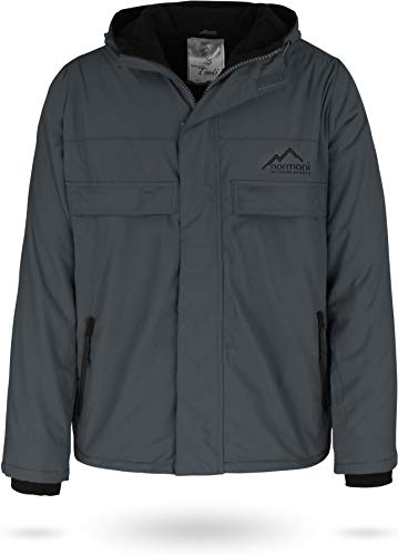 normani Windbreaker Windjacke Übergangsjacke mit Fleecefutter und winddichtem und wasserabweisendem Taslan-Obermaterial (XS-4XL) Farbe Anthrazit Größe M/50 von normani