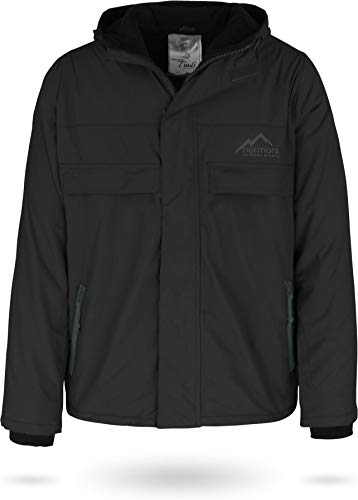 normani Windbreaker Windjacke Übergangsjacke mit Fleecefutter und winddichtem und wasserabweisendem Taslan-Obermaterial (XS-4XL) Farbe Schwarz Größe XS/46 von normani