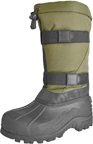 normani Winter Outdoor-Boots für Damen und Herren - herausnehmbares Filz-Innenfutter - 100% wasserdicht - geeignet bis -40 °C Farbe Oliv Größe 37-38 von normani